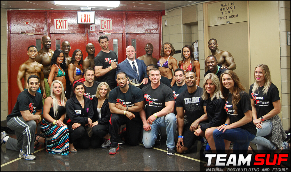 Team SUF group photo at the 2015 INBF Hercules Natural Bodybuilding