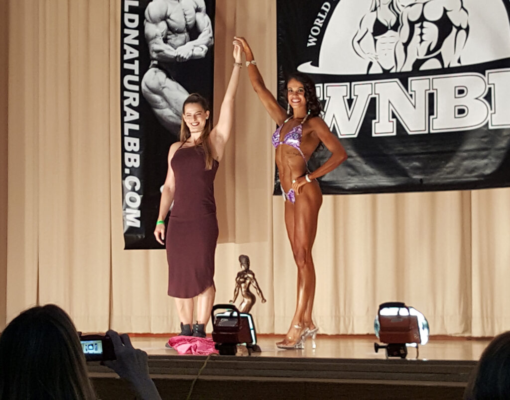 Overall Figure Champion and WNBF Pro Card Winner Edna C from Team SUF. 2016 INBF Hercules