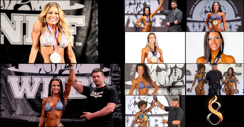 Team SUF Natural Bodybuilding Coaching has won a Pro Bikini Class for 8 years in a row at the WNBF Monster Mash